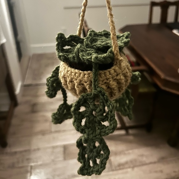 New Crochet Car Hanging Plant - Picture 3 of 3